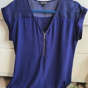 Express Navy Blue Blouse L